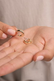 Heliophilia Silver Pendientes de Oro Dorados con Recubrimiento de Laca
